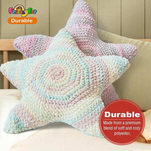 Super Soft Velvet Chenille Yarn for Crocheting and Knitting-Easy to Crochet-Bulky, 3.5oz/93yds of Each Skein-Chunky Plush Yarn for Hand Craft Blanket Ammigurumi DIY (Pastel Rainbow, 3 Pack) in Kuwait