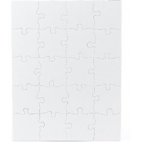 12 Blank Jigsaw Puzzles – 10.25 x 13.25 Inch, 20 Pieces Each – Hygloss DYI Party invites, Perfect for Decorating, Kids' Activities, Arts & Crafts or Party Favors - Puzzle Pieces to Draw On for Crafts