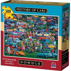 Dowdle Jigsaw Puzzle - History of Cars - 500 Piece