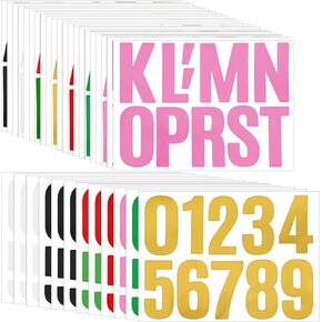 42 Sheets/ 420 Pcs Letter Stickers Large, 4 Inch Alphabet Numbers Stick on Letters Colorful Waterproof Vinyl Self Adhesive Letters for Bulletin Board Classroom Wall Mailbox in Saudi Arabia