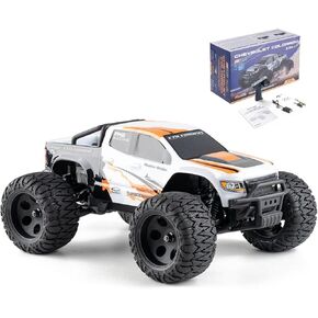 FMS FMT24 1/24 CHEVROLET COLORADO CORLADO TRACK RC RTR ، 2.4 جيجا هرتز BASHER RC CARS ، 4 × 4 على الطرق الوعرة الدرجة المقاومة للماء 2 سرعات ناقل الحركة RC مع بطارية 370 محرك 900mAh للبالغين (أبيض)