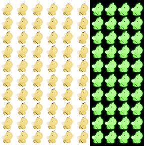 60pcs Luminous Mini Bees Figurines, Tiny Resin Bees Mini Glow in The Dark Bees Miniature Bees Cute Bee Decorations for Crafts DIY Garden Miniature Moss Landscape