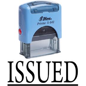 Issued Self Inking Rubber Stamp Office Stationary Custom Shiny Stamp