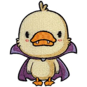 Patch Quackula Duck - 3.5 بوصة ، حديد بطة عصبي بارد على التصحيح - تصحيحات Quacker المطرزة على الظهر للأطفال