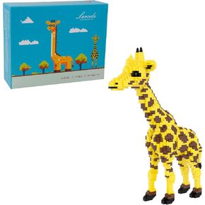 Larcele Micro Building Blocks Set, DIY Mini 3D Building Toy Bricks,1138 Pieces KLJM-08 (Giraffe)
