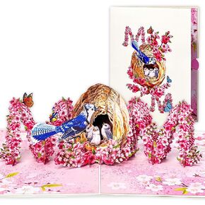 T4s - Happy Mothers Day Card for Mom, Grandma, 6x8 Inch Pop up Mothers Day Card for Wife, Daughter, Sister, Mother's Day Pop Up Cards from Son, Husband, Birthday Cards for Mom, Women.