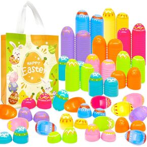 Parsup 48pcs 3.15 '' Jumbo Eggs Easter Easter Base Bainting for Kids Forgers ، لعبة Easter Hunt ، ألعاب تعبئة الحفلات وفضلات حفل عيد الفصح