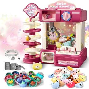 2 في 1 آلة مخلب كبيرة للأطفال مع ألعاب في الداخل ، آلة بيع ألعاب Arcade ، لعبة Mini Claw Game Toy ، هدايا عيد ميلاد عيد الفصح للفتاة والبنين 3+