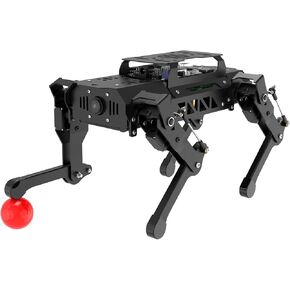 PuppyPi Robot Dog with Raspberry Pi 5 ROS Programmable Bionic Quadruped Smart Robotics Dog Kit Open Source AI Vision PC/APP/Remove Control, STEM Coding Robot Gift for Adults, Advance Kit & RPi 5 8GB