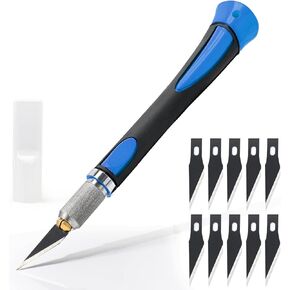 ehdis Precision Hobby Knife Set stility stility kit مع شفرات 10pcs للفن ، العمل ، التسجيل ، سجل القصاصات ، نمذجة الهندسة المعمارية ، الصياغة ، السكين الدقيق (الأرجواني)