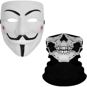 مشروع متوافق Zorgo Spy Ninjas Melvin PZ9 COSTUME MASK (1 ، Hacker Mask +Skull Gaiter)