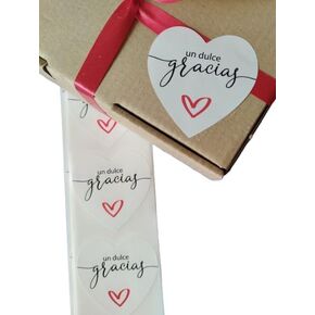 A Sweet Thank You Stickers for Favors, Spanish Gracias Stickers, Thank You Stickers 2 inch