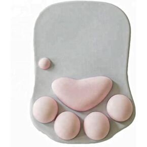 لطيف Cat Claw Paw Mouse Pad مع دعم راحة معصم الهلام - منصات فأر سيليكونية مريحة للسيليكون - نساء/أطفال ملحقات مكتب Mouse Mat