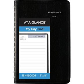 At-A-Glance 2026 Planner ، يوميًا ، جدولة مفتوحة ، 5 "× 8" ، صغير ، Dayminder ، Black (SK460026)