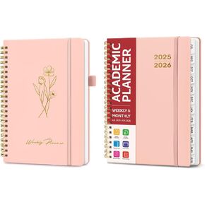 حلزوني ملزم A5 Ondisted Weekly Planner والمخطط الأكاديمي 2025-2026