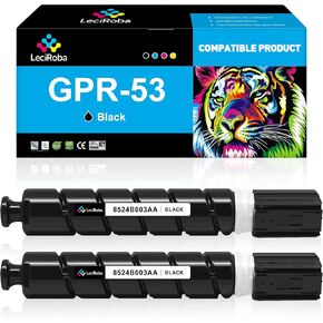 LeciRoba Cartridge Replacement for Canon GPR-53 GPR53 Black Toner Cartridge imageRUNNER Advance iR-ADV C3020 C3320 C3320F C3320L C3325 C3330 C3520 C3520i C3525 C3525i C3530 C3530i Printer (2-Black)
