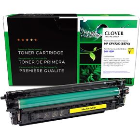 Clover Remanufactured Toner Cartridge Replacement for HP CF472X (HP 657X) High Yield | Yellow