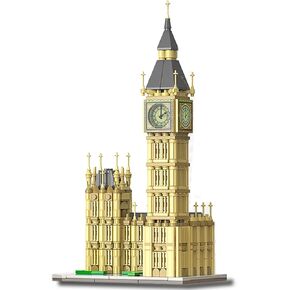 Big Ben Model Building Blocks with Simulation Clocks and Lights Famous Landmarks in London Toy Building Sets (815pcs)