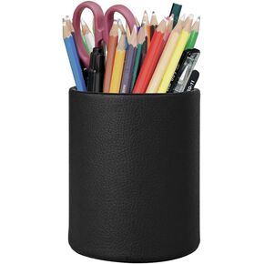 حامل القلم للمكتب منظم القلم الرصاص منظم كوب لطيف (أسود ، 3.94 "x3.15" x3.15 ")