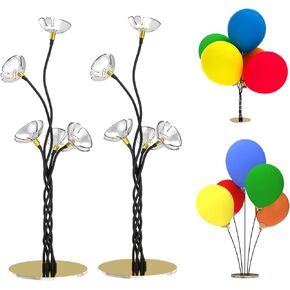 YALLOVE Flexible Balloon Stand Kit Set of 2, Black