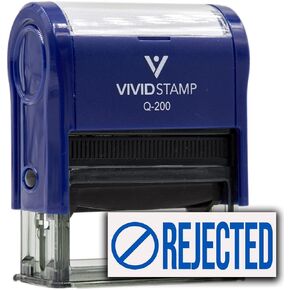 Rubber Stamp Rejected (Stop Vector) Self-Inking Office (Red Ink) - Q-200