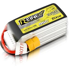 TATTU R-Line 22.2V 1050mAh 95C 6S LiPo Battery Pack with XT60 Plug for Professional FPV Racing