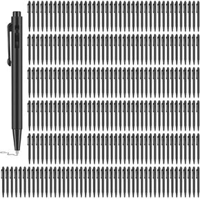 200 Pcs 4'' Mini Pen Bulk - Small Retractable Ballpoint Pens, 0.7 mm Fine Point Pens with Clip, Tiny Ink Black Pens, Smooth Writing Rollerball Pens for Pocket Notebook Office School