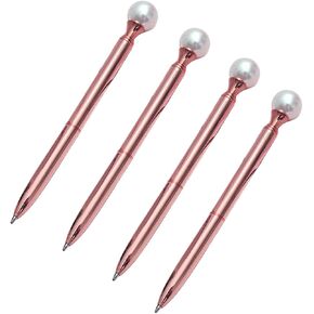 Shidow Pearl Pen ، Gold Pen ، Proper Pens ، Distature Pen (ليس لديك تاج) 1.0 مم إعلان حبر أسود قلم GIF للمكتب ، المنزل ، الحفلة ، عيد الميلاد ، عيد ميلاد (النمط C)
