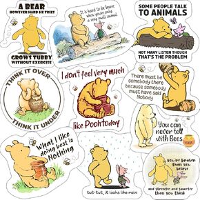 XL Classic Winnie the Pooh ملصقات - حفلات الحفلات ، استحمام الطفل ، الهدايا ، لوازم حفلة عيد الميلاد ، شارات