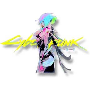 Cyberpunk Vinyl Car Decal Lucy Anime | Reflective Waterproof Removable Cyberpunk Sticker for Car Laptop Bumper Window | Cyberpunk Sticker Reflective for car for Laptop (LULU)