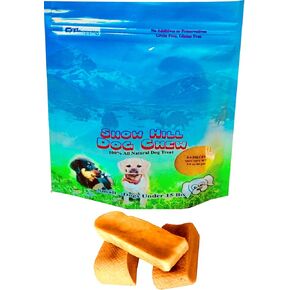 Snow Hill Natural Himalayan Yak Milk Cheese Choes Chews Small 3 PCS Pack الطويلة ، وصمة عار على الغلوتين الكائنات المعدلة وراثيًا خالية من البروتين الغني بالياكي.