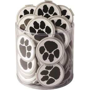 Mascot PAW Print School Spirit Bulk Bookmarks for Kids - Black Clip Over The Page 75 Pack - Bulk Bookmarks for Girls Boys. Perfect Student Incentives Prizes Classroom Rewards & Reading Awards