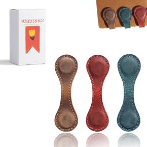 مرجعية Erebloom ، مرجعية جلدية مغناطيسية ， كتاب مارك للمغنطة ، بني ، أحمر ، حمراء ، و 3pcs））