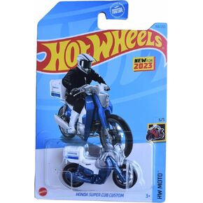 Mattel Hot Wheels Honda Super Cub Custom ، HW Moto 5/5 [White/Blue] 160/250