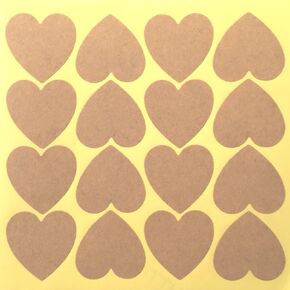 LWR Crafts 160 Sticker Heart (1 3/8 "X 1 3/8" ، Kraft)