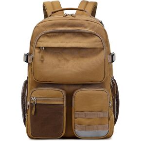 Lohol Water Resistant Backpack with Multifunctional Pockets for Teens, Durable Bookbag fits 15.6 inch Laptop for School Travel College, 25L (Black) in Kuwait