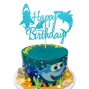 Arthsdite 24pcs Ocean Animal Cupcake Topcake Under the Sea Octopus Dolphin Starfish Cupcake يختار زخارف كعكة فرس السلطعون Seahorse لـ Under the Sea show