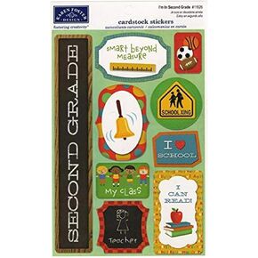 Karen Foster Design Acid and Lignin Free Scrapbooking Sticker Sheet, I'm in Second Grade