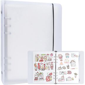 ملصقات جمع الألبوم القابل لإعادة الاستخدام كتاب PP Frosted Sproted Cover Cover Abrticer 80 Sheets Accouts Blank Sticker Collections لجمع ملصقات الملصقات (A6)