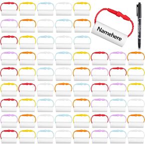 Crowye Waterproof Shoe Tags Water Bottles Labels Writable Name Tag Daycare Name Labels for Clothes, School Bags, School Supplies, Travel Luggage to Distinguish Children's Item with Marker(200 Pcs)