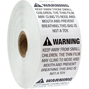 Suffocation Warning Labels/FBA Suffocation Warning Labels / 2"x 2" 1000 Quantity