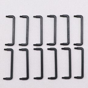 AirAds Dollhouse 1:12 Miniature Furniture Cabinet Chest Handles Metal Black Drawer Handles (Lot 12)