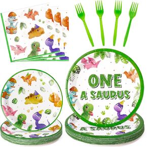 Surfboard Baby Shower Party Supplies - 96Pcs Baby on Board Plates Napkins Forks Tableware Set, Summer Boho Beach Themed Disposable Paper Plates Party Decoration for Birthday Table Decor, Serve 24 in Kuwait