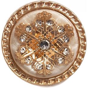 6 PCS GOLD BUTTONS SNOWFLAKE 7/8 "