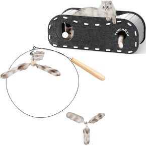 لعبة Wand Cat Fukumaru مع استبدال 2pcs ، 31.5 بوصة 2 في 1 كهف Cat