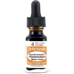 Dr. Ph. Martin's Synchromatic Transparent Water Color, 0.5 oz, Yellow Ochre (4)