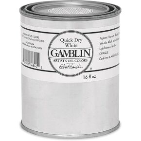 Gamblin Quick Dry White 16 oz can