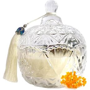 شموع معطرة بشمع الصويا على شكل وعاء زجاجي، شموع برطمان للمنزل المعطرة أو كهدية شمعة للعطلات لحبيبك وعائلتك وكبار السن والأصدقاء والزملاء (شموع وعاء الحلوى) in Saudi Arabia