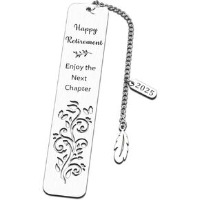 Farewell Goodbye Gift, Retirement Gift for Woman, Enjoy The Next Chapter Bookmark, Coworker Nurse Teacher Retirement Gifts for Women Men, Coworker Leaving Gifts, Retired Gifts for Ladies