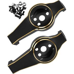 RC Brass Caster Blocks Protal Drive C Hub Carrier Upgrades Part for 1/10 TRX4 TRX6,2PCS,Black